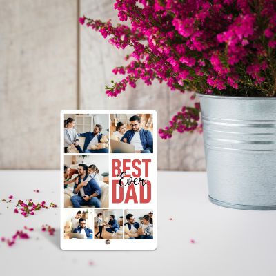 Personalized Best Dad Ever Collage Photo Frame Gift For Fathers Day Birthday Gift For Dad from Daughter & Son Memorable Gift For Dad